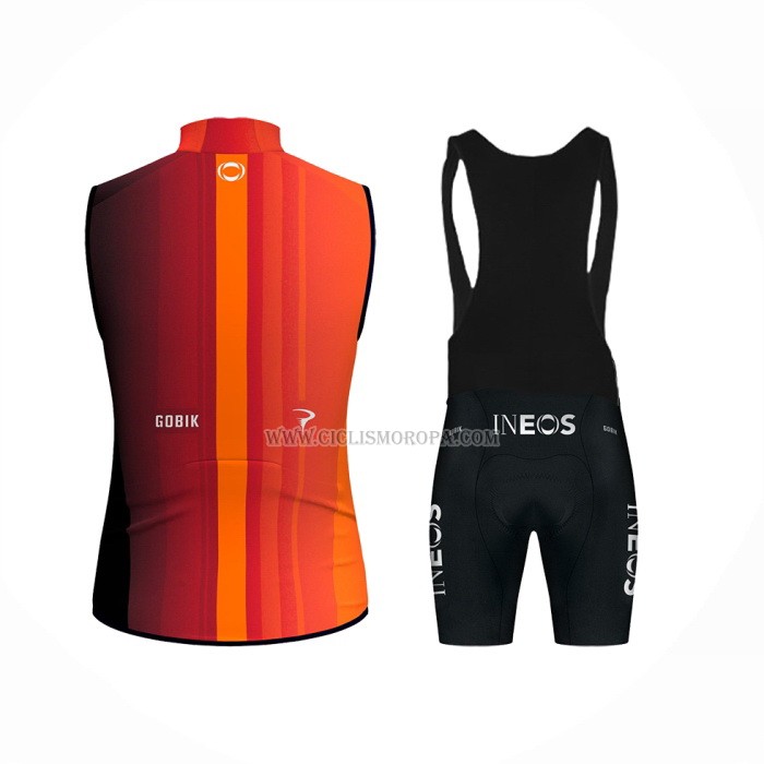 2024 Chalecos Cortavientos INEOS Grenadiers Rojo Negro y Salopette